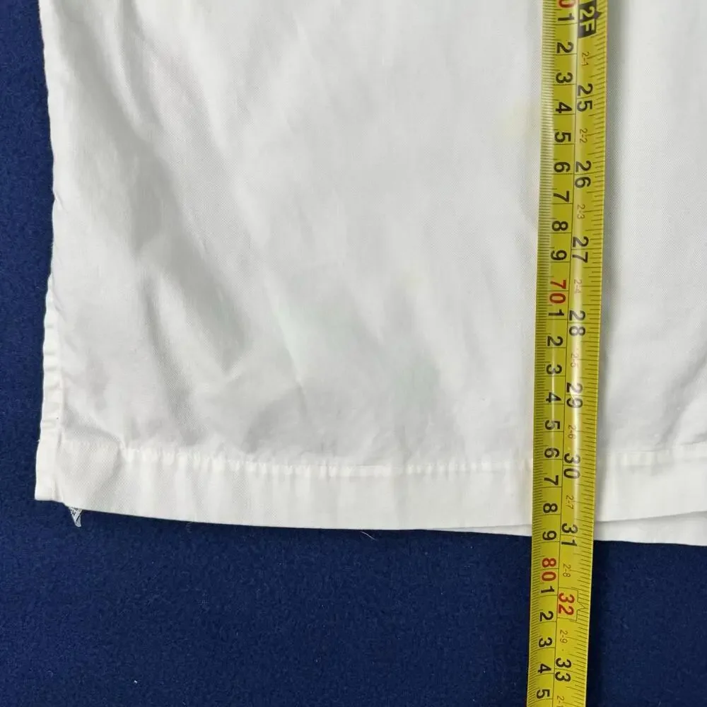 Polo Ralph Lauren Cotton Camp Shirt Button up short sleeve Men size M White Prep - Picture 7 of 9